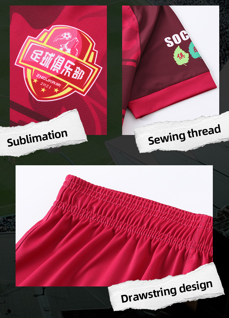 Zhouka Hygroscopic and Sweat Releasing Men Soccer Uniform Custom Soccer Sports Jersey Football Shirt Uniform Football Set@详情11.jpg