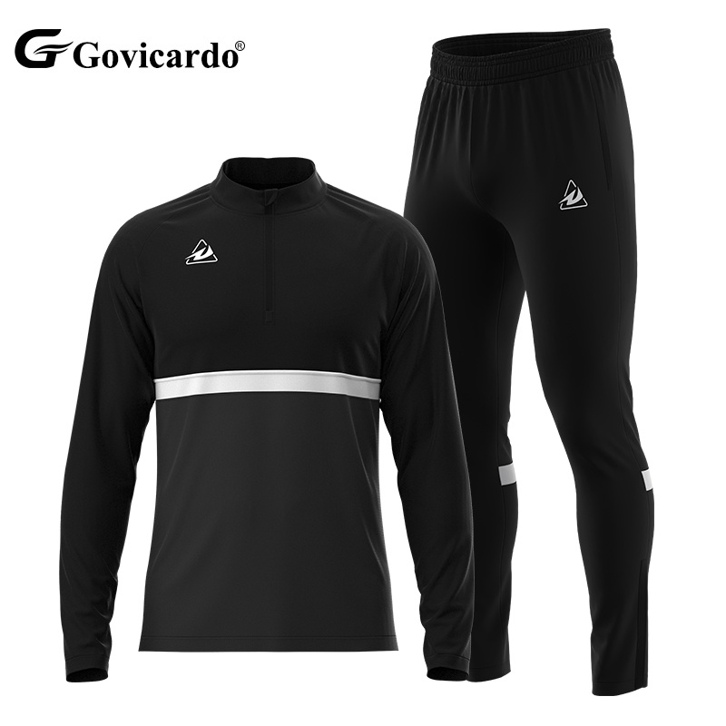 New Design Custom Polyester 1/4 Zipper Soccer Tracksuits Jac