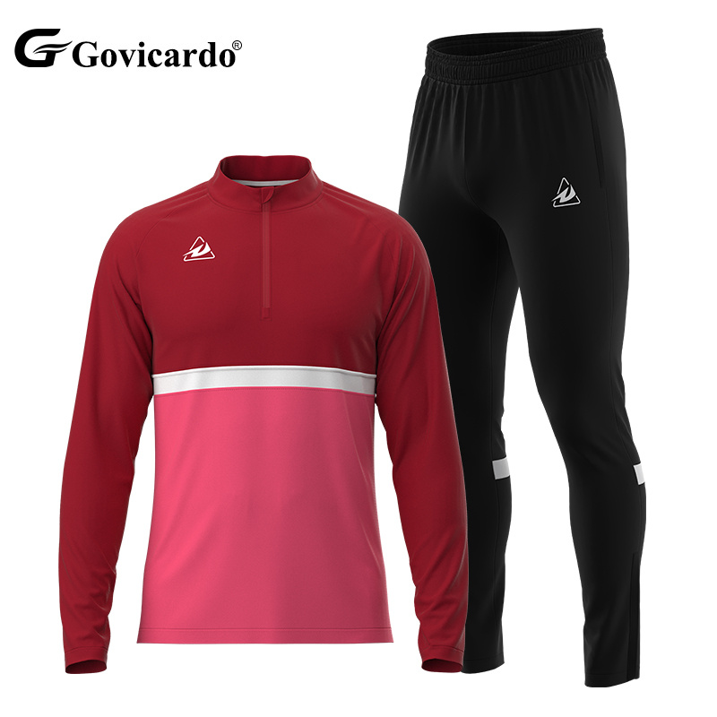 Men's High Collar Soccer Jacket Pants Set Custom Sublimation