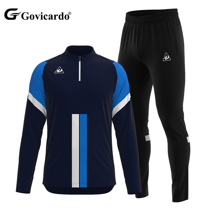 Autumn Half Zip Long-Sleeved Soccer Sportswear Set Custom Cl