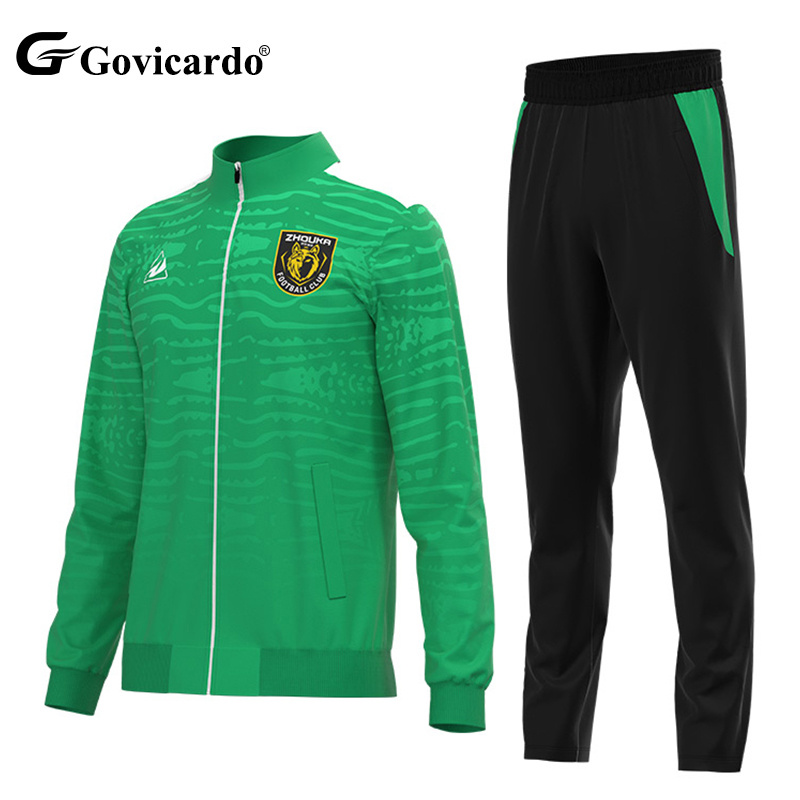 New Style Custom Full Zipper Warm Comfortable Men Soccer Tra