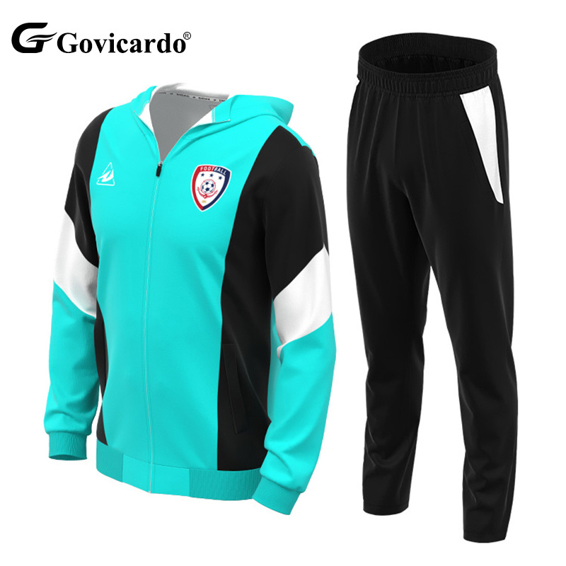OEM ODM Custom Men's Soccer Jacket Pants Polyester Sublimati