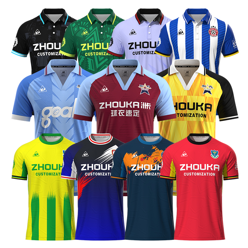 Custom Jacquard Fabric Soccer Wear Factory Manufacturer OEM Personalized Sublimation Soccer Jerseys Football Team Uniform Shirts