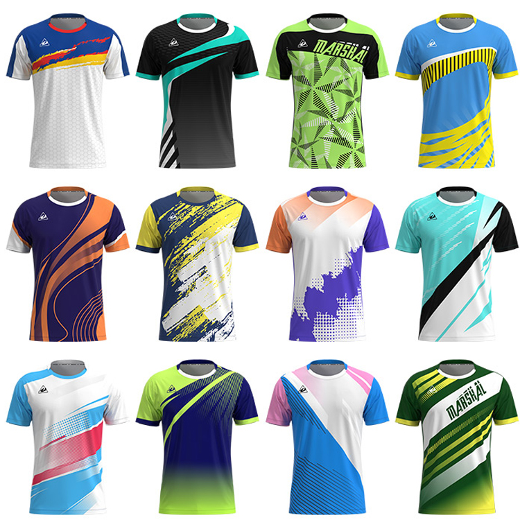 Custom Fashion Men Badminton Tshirts Clothes Jersey Set Designs for Sports Wear