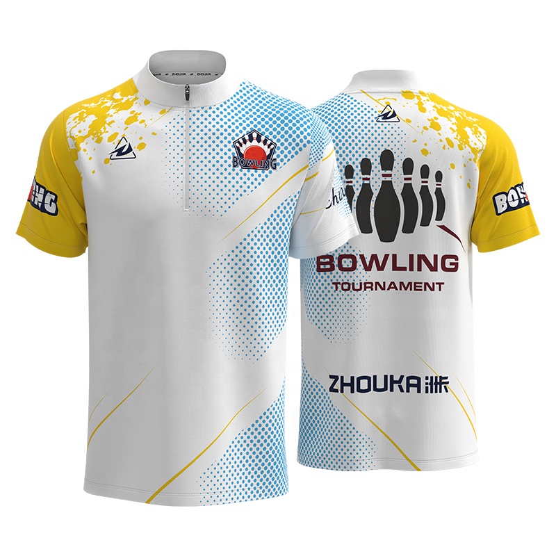 Wholesale Custom Design Your Own Sublimated Bowling Jersey H