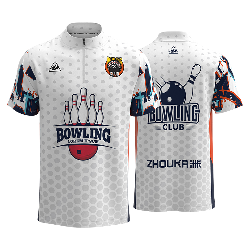 Wholesale Custom Sublimation Breathable Vintage Bowling Shir