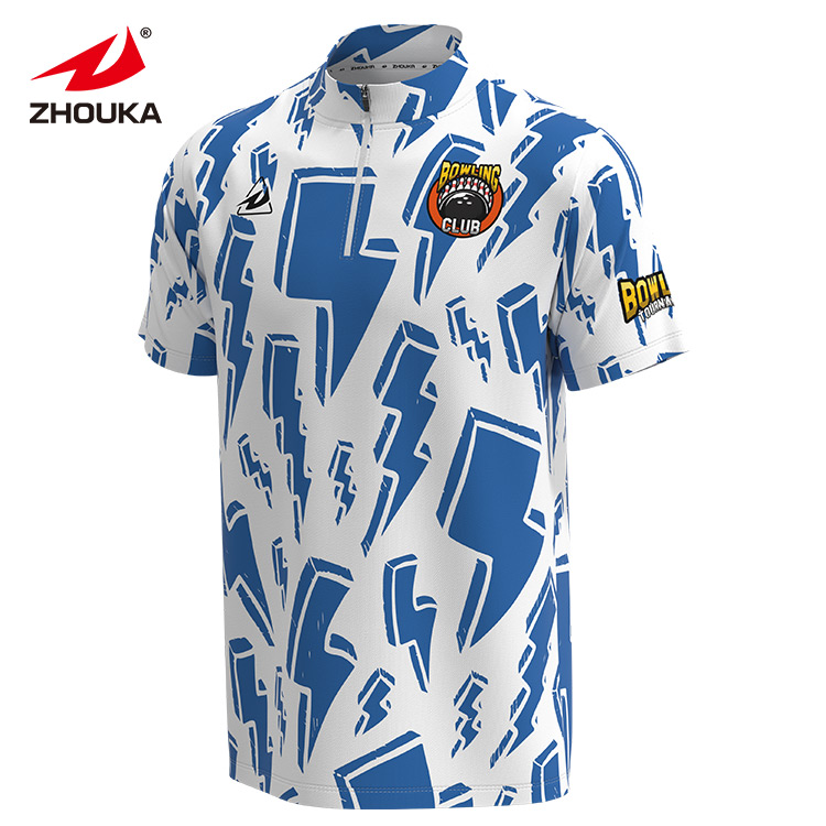 Custom Sublimated Soccer Wear-Zipper up Bowling Shirt@详情4.jpg