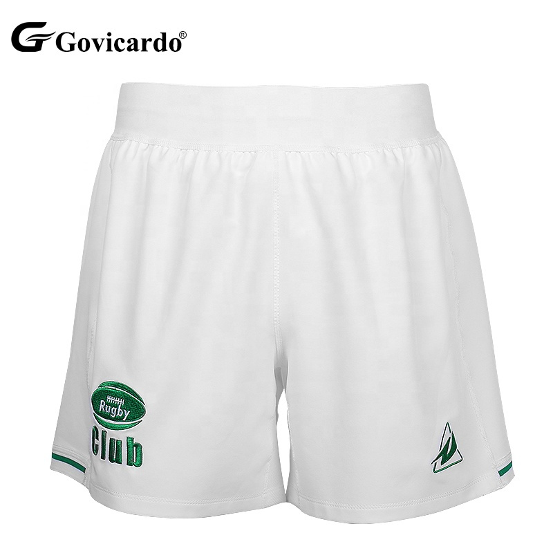 Top Quality Non-slip Elastic Sublimation Embroidery Rugby League Footy Shorts Custom Polyester Twill Men's Football Rugby Shorts