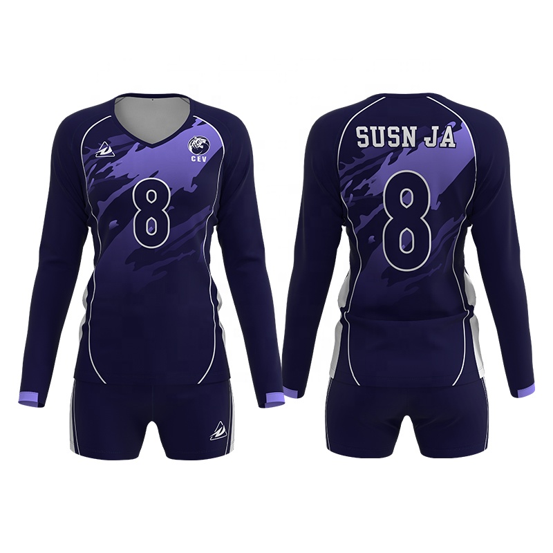 2024 Customized Design Long Sleeve Wear Volleyball Jersey an