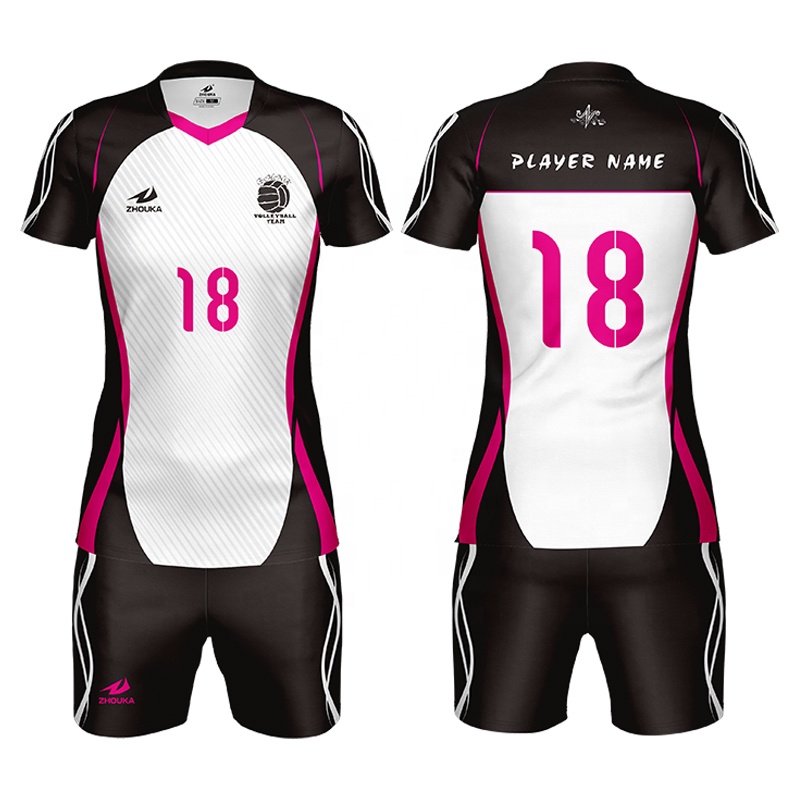 Factory Manufacturer Direct Sales Fully Sublimation Printed Name Volleyball Jersey 100%Polyester Training Volleyball Uniform