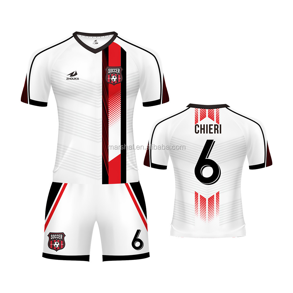 Custom Sublimation Soccer Jersey Team Uniform Set Design Vin