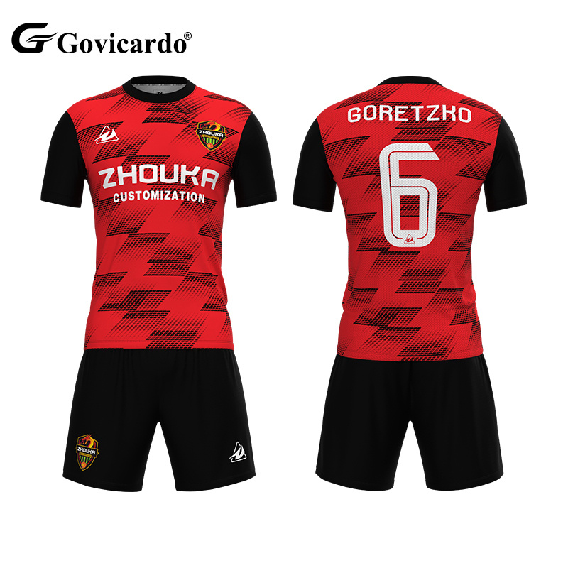 Custom Free Design Sublimated Printed Football Wear Shirt 7 on 7 Football Uniforms Soccer Jersey Original Quality Retro T-Shirts