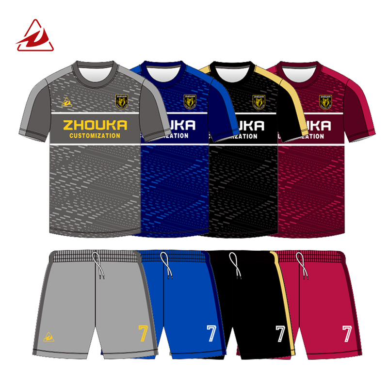 Custom Logo Sublimated Soccer Team Training Kits Shorts Shirt Full Sets Uniforms Football Jerseys Soccer Jersey for Men