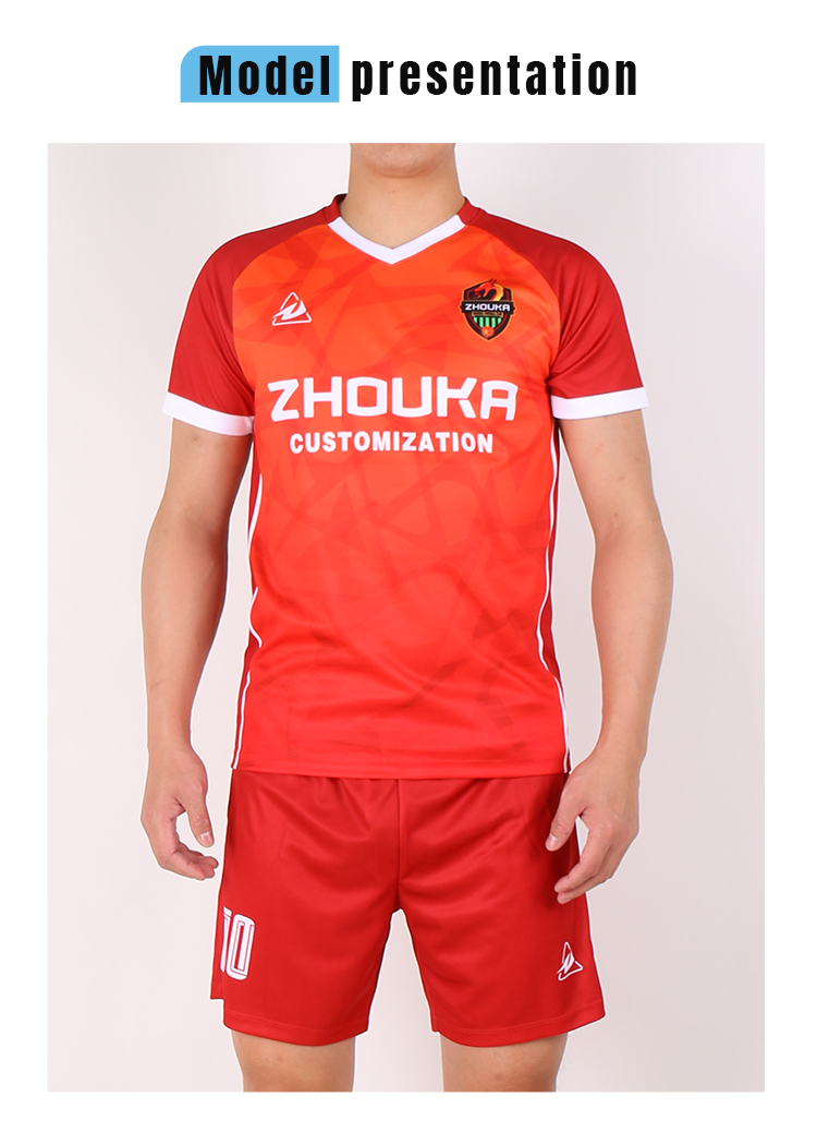 High Quality Custom Color Sports Clothing Premium Football Jersey Wear Short Sleeve Breathable Soccer Uniform Men Tracksuit@详情10.jpg