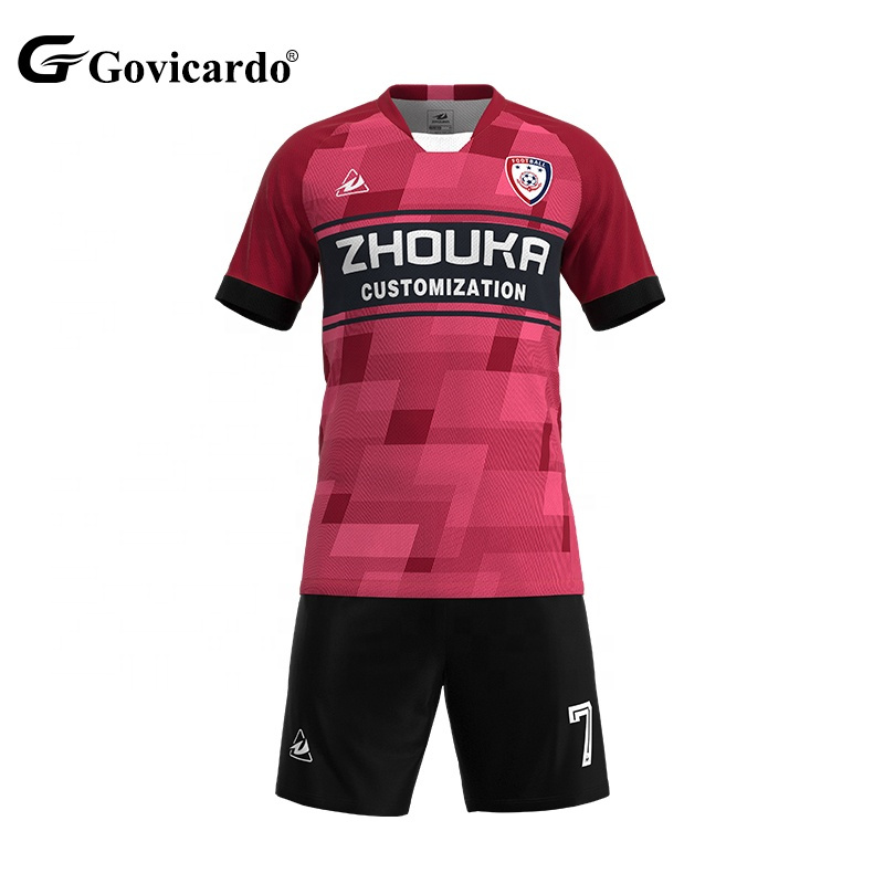 Wholesale Custom Men's Soccer Jersey Set Team Club Polyester
