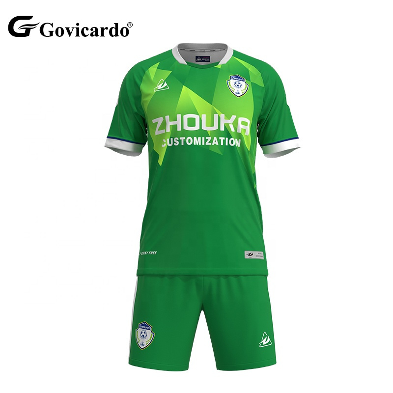 Green Retro Soccer Jerseys Set for Men Custom Logo Wholesale