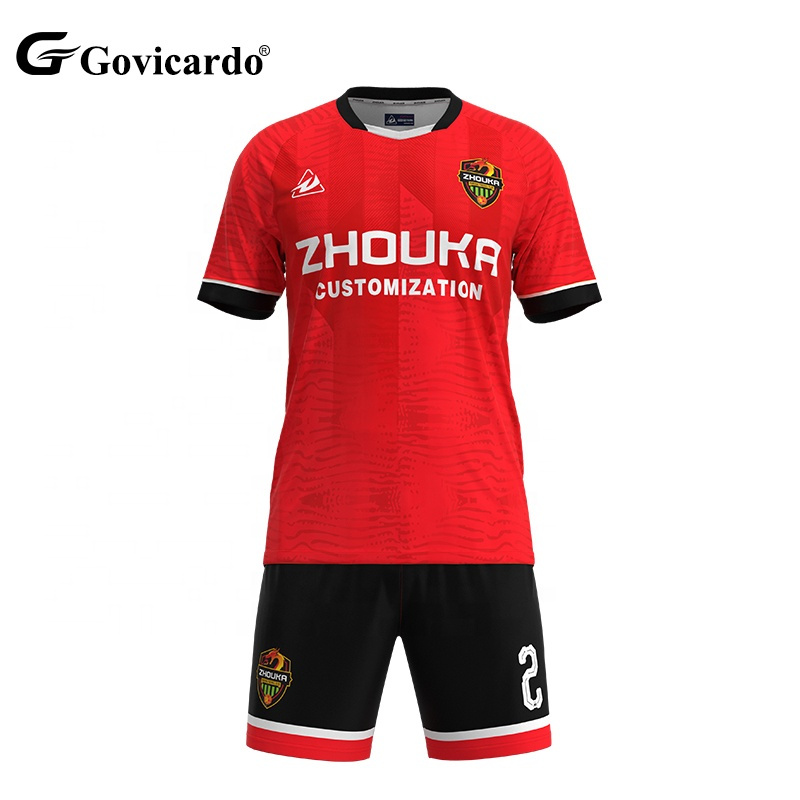 OEM Custom Breathable Soccer Uniform Kit Men's Polyester Foo