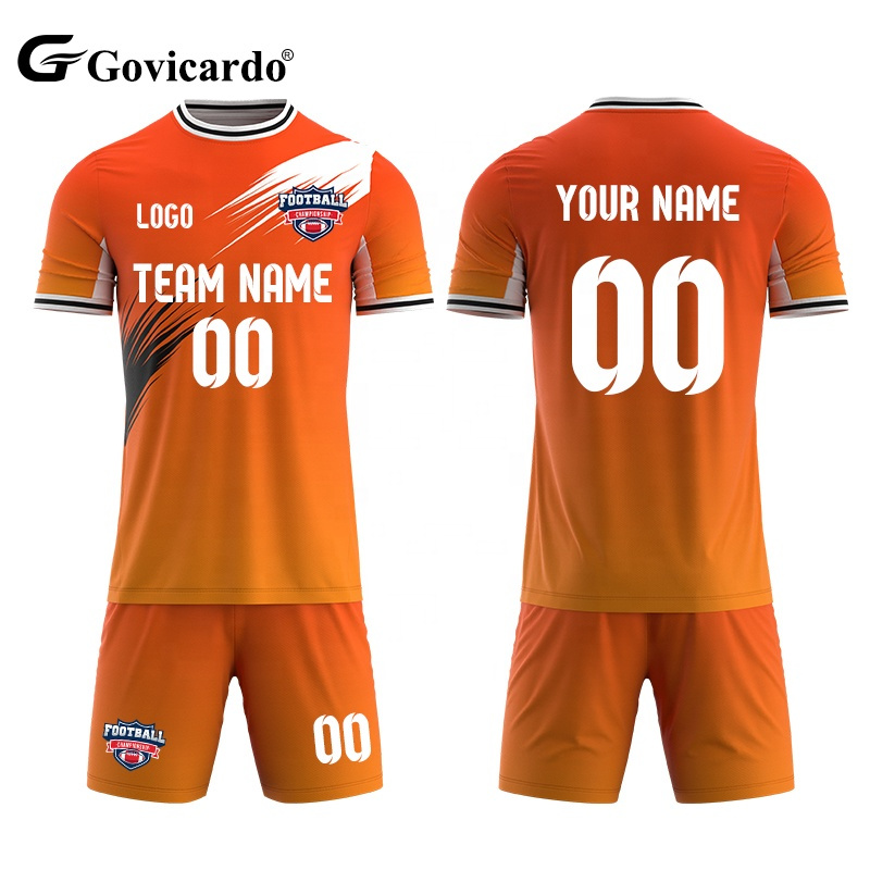 Wholesale Custom Quick Dry Breathable Men Soccer Jersey Kits