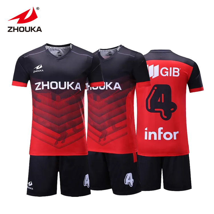 Custom Retro Football Men's Soccer Uniforms Sets Automated Cutting Technique Sublimated Soccer Jersey Supplier