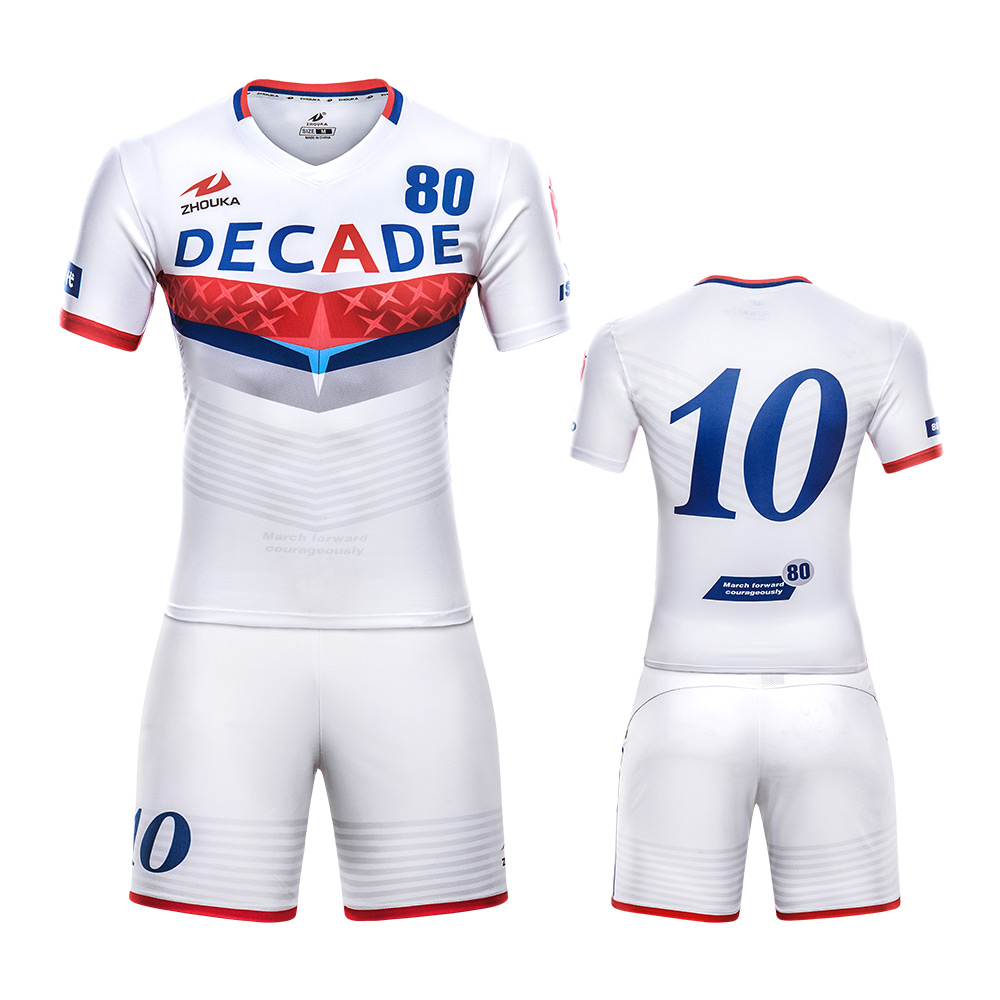 Wholesale Full Sublimation Custom Unique White Navy Blue Des