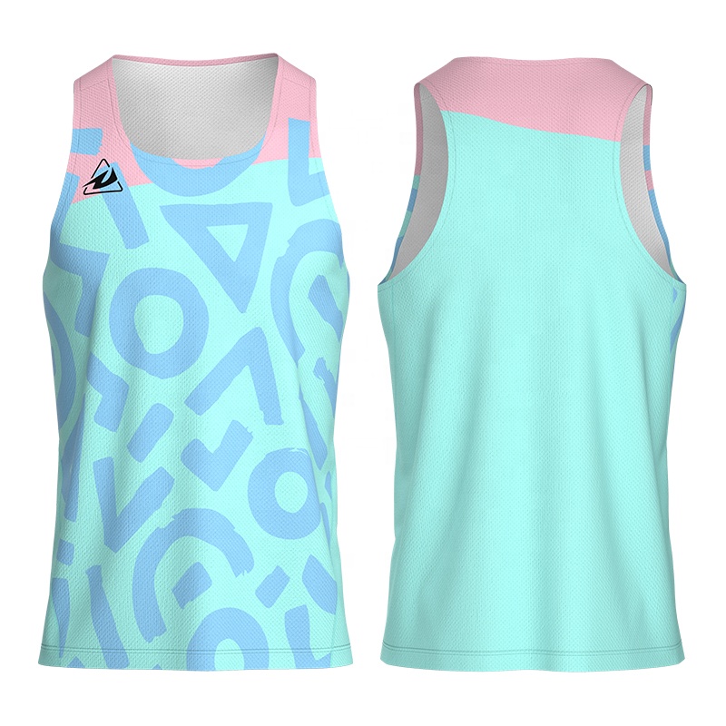High Quality Custom Print Logo Marathon Sportswear Running Singlet Tank Tops Quick Dry Breathable Fitness Sport Men Running Vest