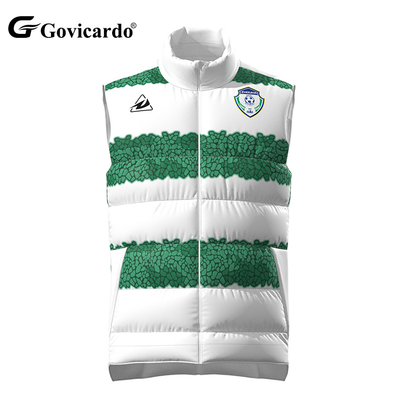 Windproof Football Down Cotton Vest Cold-proof and Warm Men's Football Down Jacket Vest