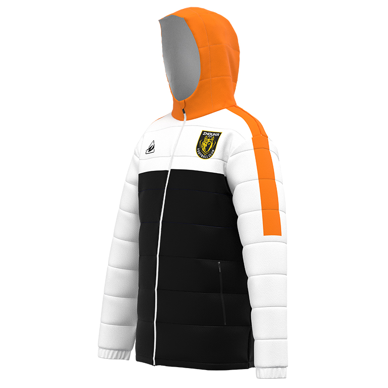 Sports Simple logo Custom Two-way Zipper Men Winter Puffer Down Jacket